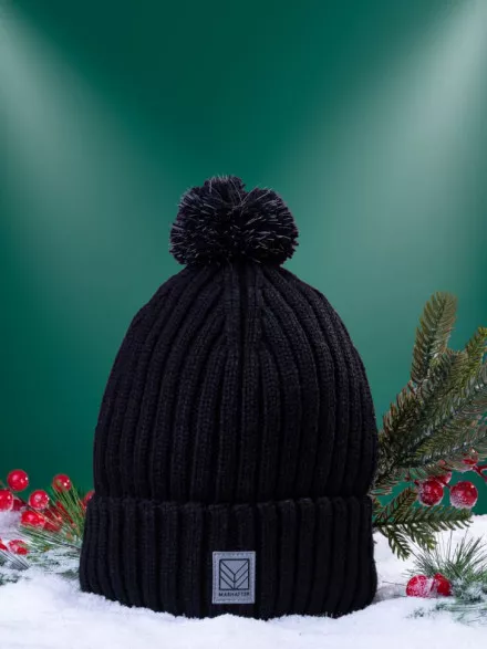 Шапка мужская 13119 MARHATTER чёрный(57-59)
