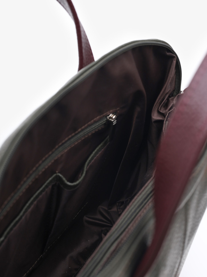 Портфель Protege, Ц-206.1 хаки/бордовый/охра