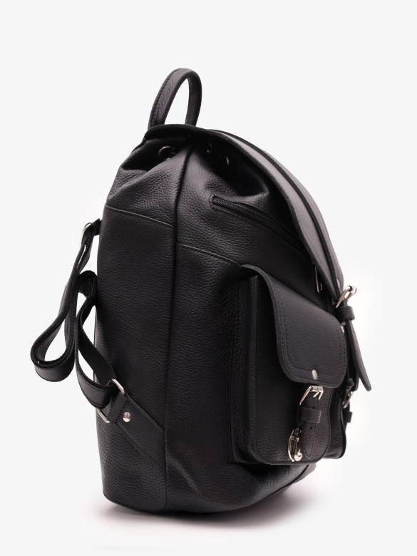 Кожаный рюкзак RHino 16-02 чёрный