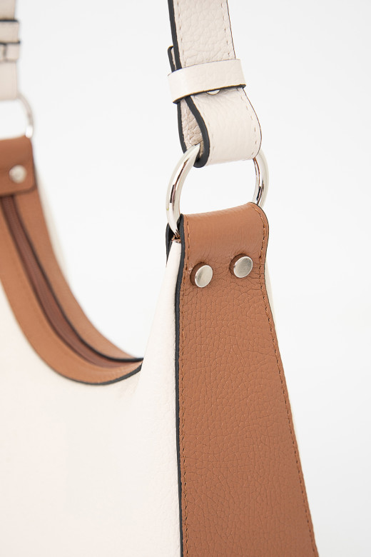 Сумка женская Protege Ц-511 белый/коричневый флотер Сумка женская Protege Ц-511 белый/коричневый флотер