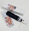 Зонт женский Arman Umbrella 555, полный автомат, чёрно-белый, двухсторонний