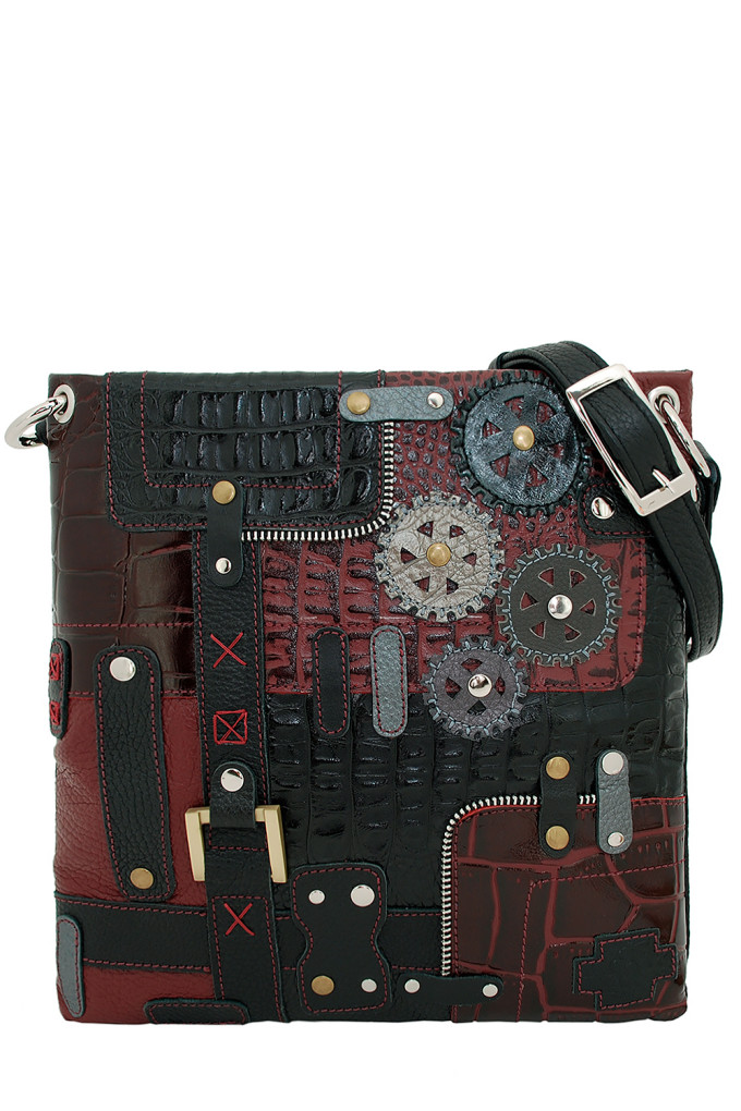 Сумка женская Protege, ДС-144-180 Техно чёрно-бордовая Сумка женская Protege, ДС-144-180 Техно чёрно-бордовая