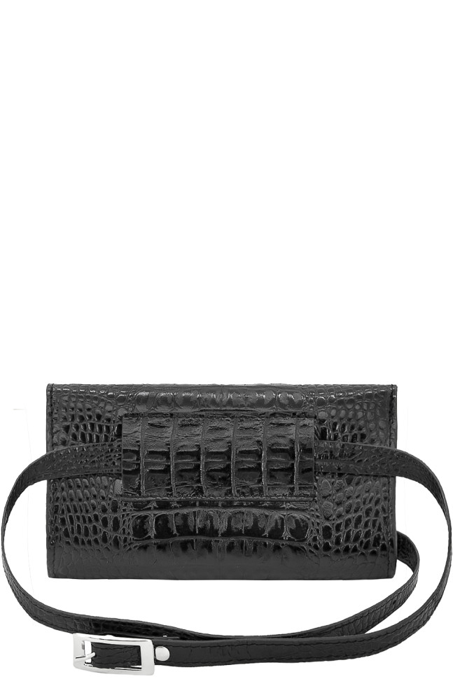 Сумка женская поясная Protege, Ц-398.3 синяя рептилия/кайман