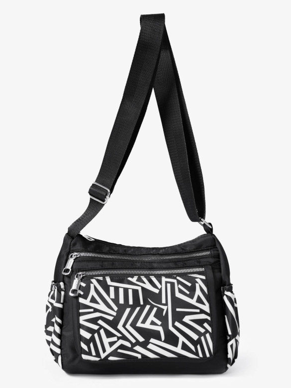 Сумка Ruilaisi, Б 1809 черная/белая Сумка Ruilaisi, Б 1809 черная/белая