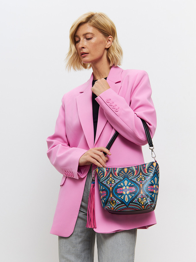 Сумка Curanni 2420 орнаменто черная