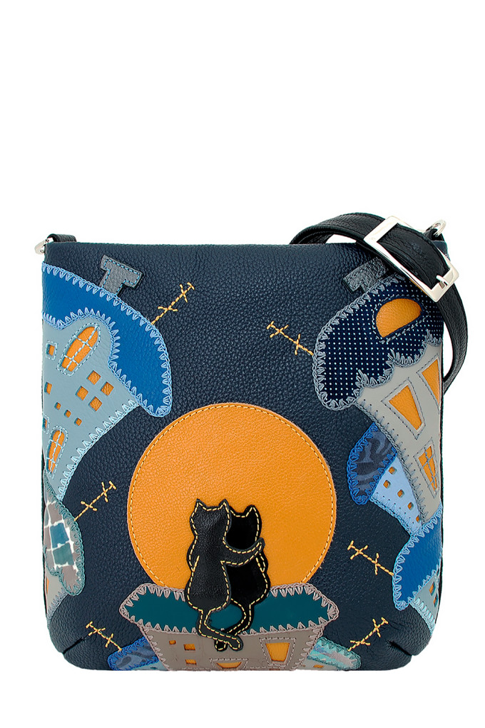 Сумка женская Protege, ДС-392-227, "Город №6 ночь" черная Сумка женская Protege, ДС-392-227, "Город №6 ночь" черная