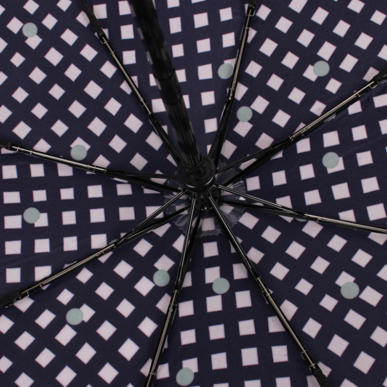 Зонт женский Zemsa, 112183 КЛЕТКА синий Зонт женский Zemsa, 112183 КЛЕТКА синий
