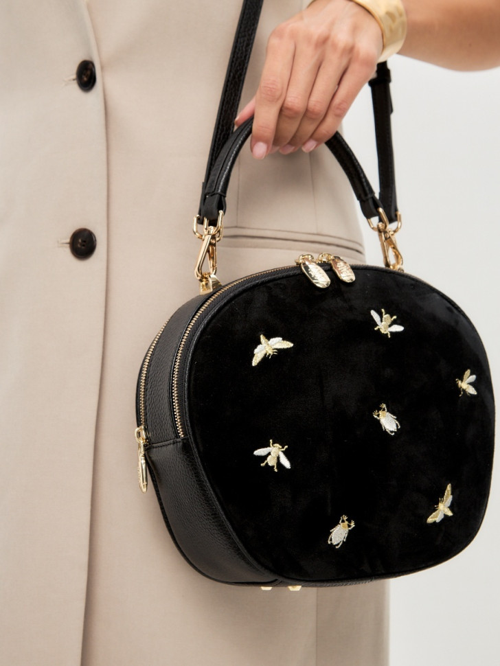 Сумка Curanni 2533 дольче замша черный