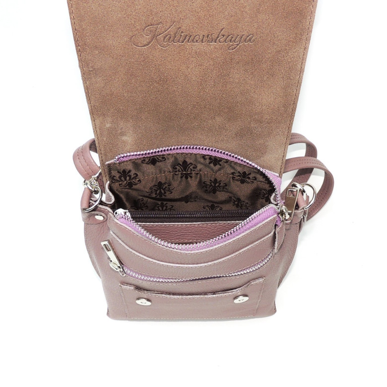 Женская кожаная сумка Natalia Kalinovskaya С86т "Рози" розовая Женская кожаная сумка Natalia Kalinovskaya С86т "Рози" розовая