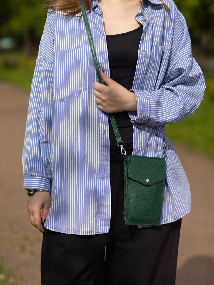 Сумка женская для телефона 5509 d.green