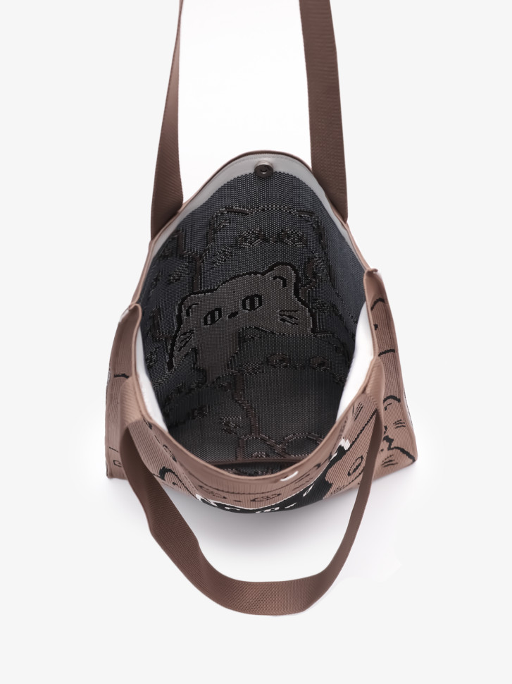 Сумка-шопер Baggins Cat коричневая