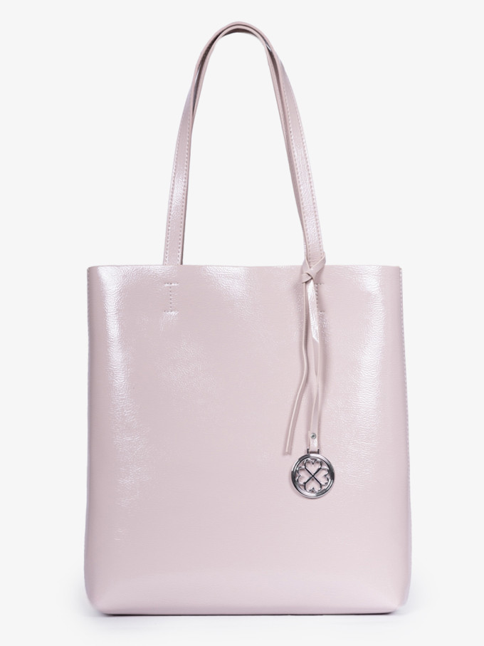 Сумка женская Baggins KDL-1300 лак молочная