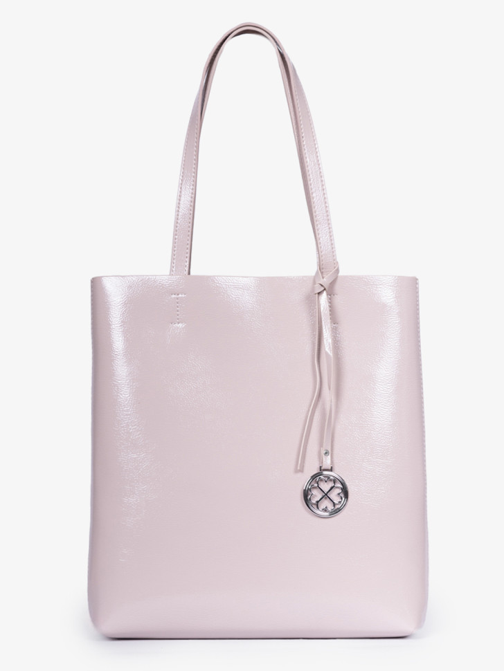 Сумка женская Baggins KDL-1300 лак молочная