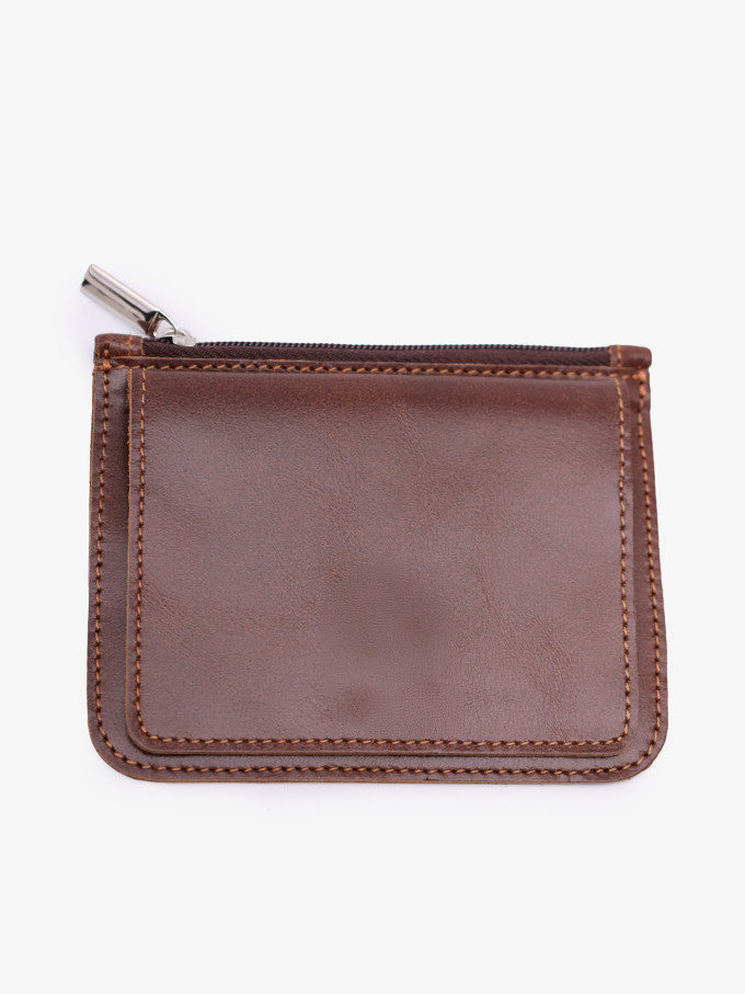 Картхолдер-монетница П-801-1926 светло-коричневый