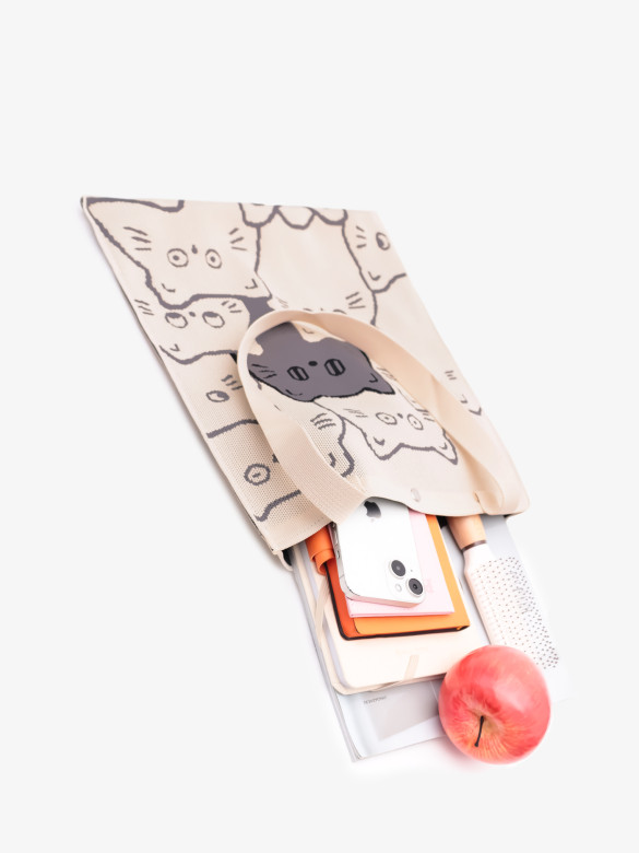 Сумка-шопер Baggins Cat бежевая