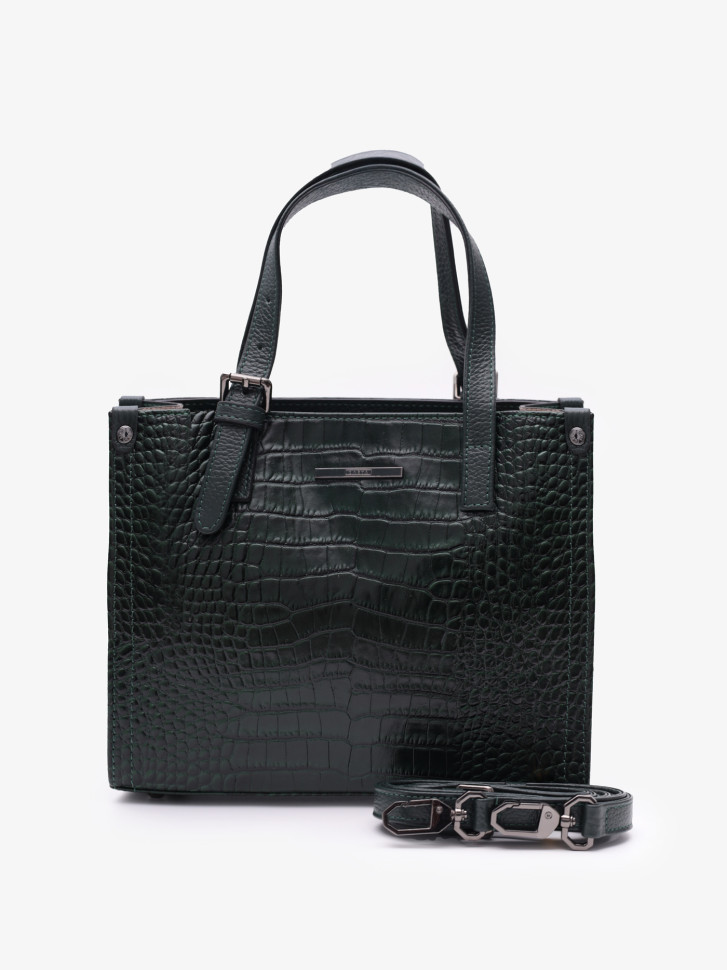 Сумка женская Karya 2402 зелёный крокодил