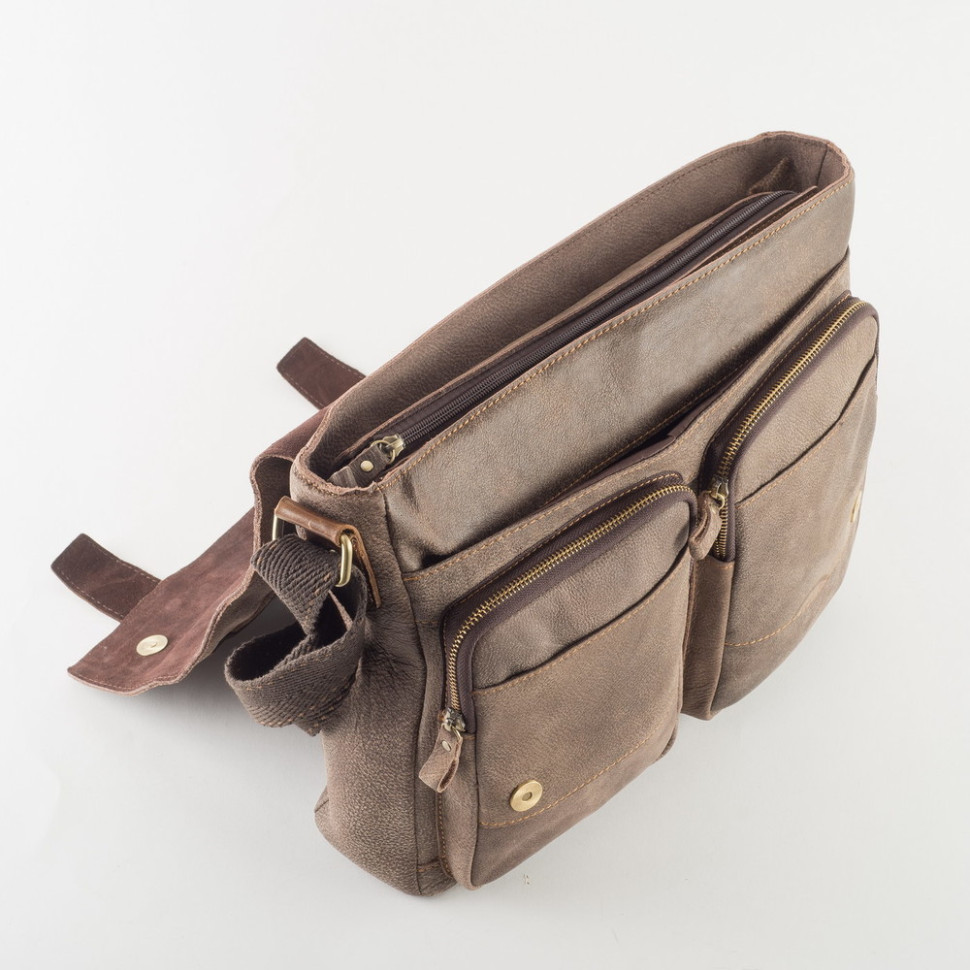 Сумка-планшет мужская XL Zolo, 1138-8 cognac