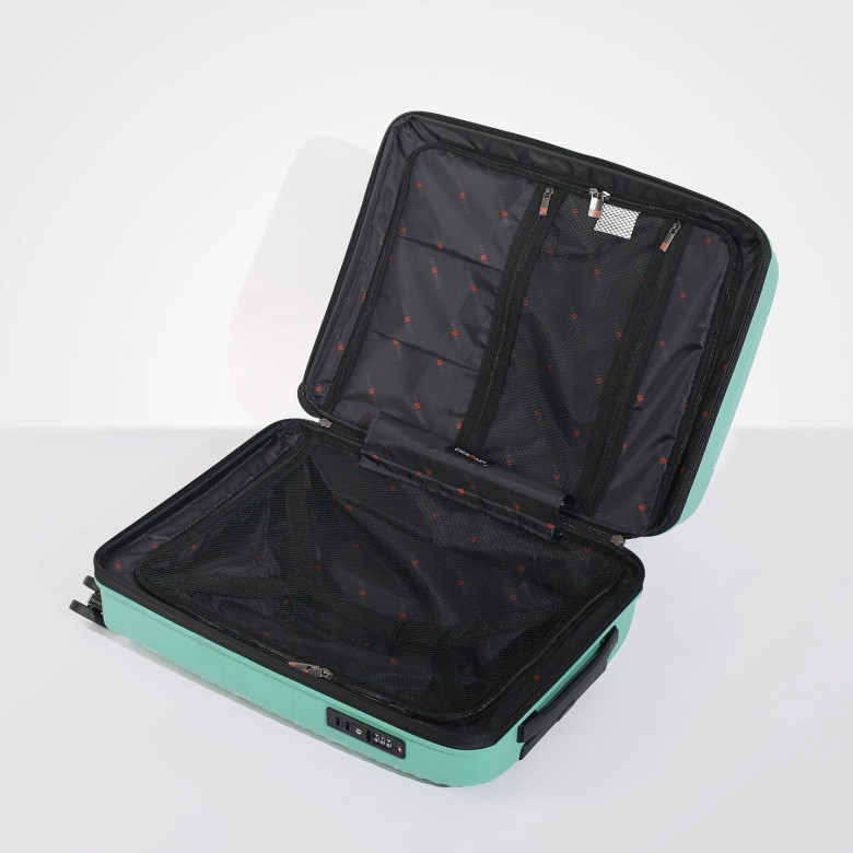 Чемодан Eberhart Wave 46W-022 полипропилен 4 колеса зелёный Чемодан Eberhart Wave 46W-022 полипропилен 4 колеса зелёный