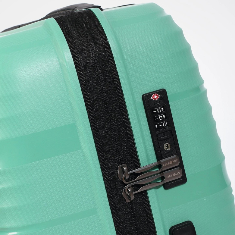 Чемодан Eberhart Wave 46W-022 полипропилен 4 колеса зелёный Чемодан Eberhart Wave 46W-022 полипропилен 4 колеса зелёный