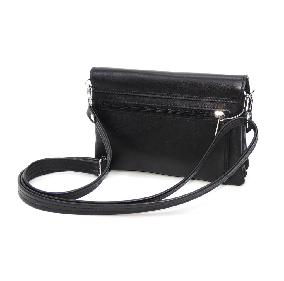 Черная женская кожаная сумка Natalia Kalinovskaya «Мальта» Растение