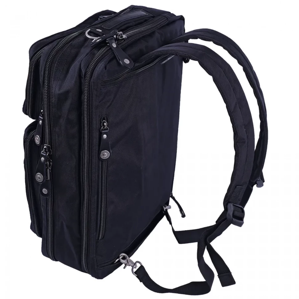 Сумка-рюкзак трансформер из текстиля Numanni 356 чёрная