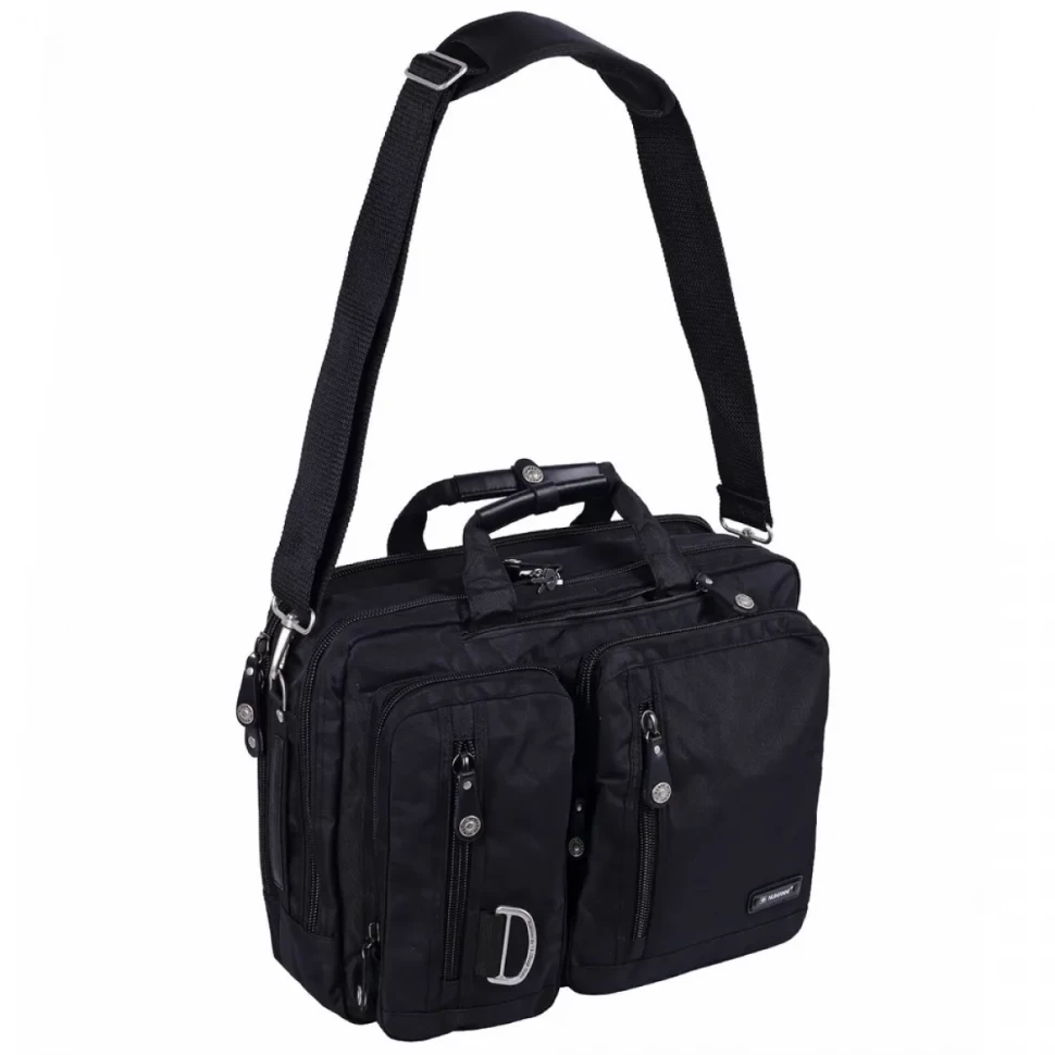 Сумка-рюкзак трансформер из текстиля Numanni 356 чёрная