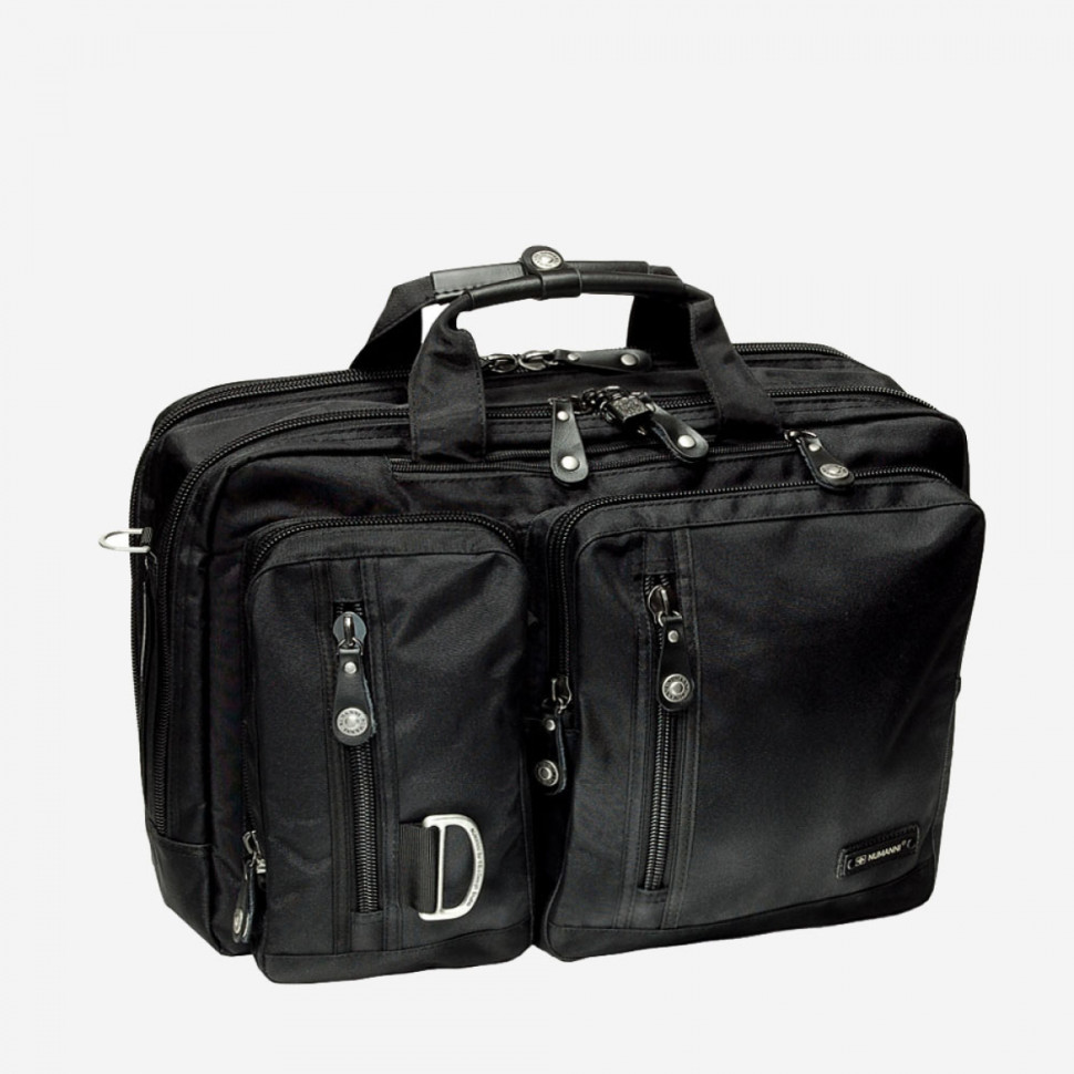 Сумка-рюкзак трансформер из текстиля Numanni 356 чёрная