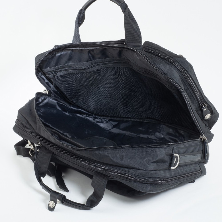 Сумка-рюкзак трансформер из текстиля Numanni 356 чёрная