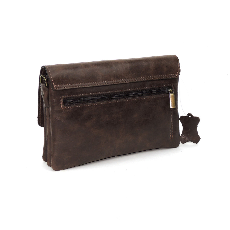 Коричневая женская кожаная сумка Natalia Kalinovskaya С74п-622 «Аллегра» 