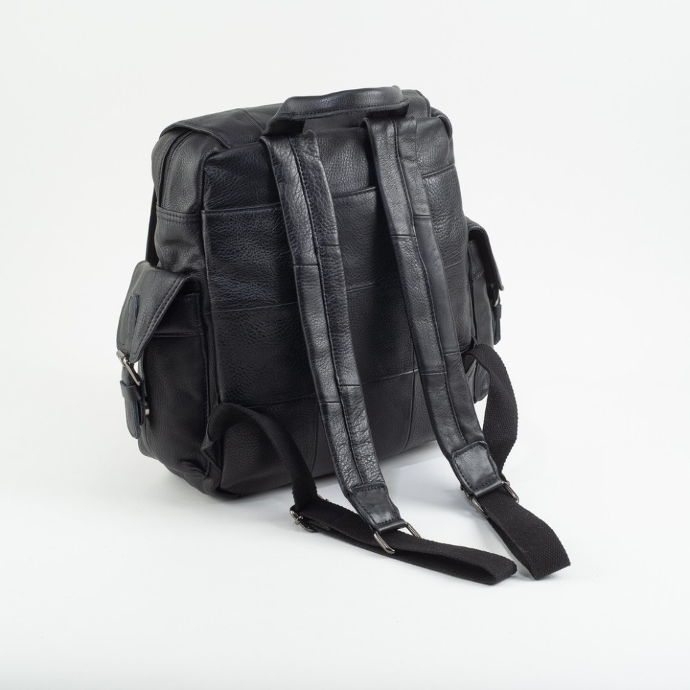 Рюкзак Zinixs "Кленовый лист" из натуральной кожи 3906-1 чёрный