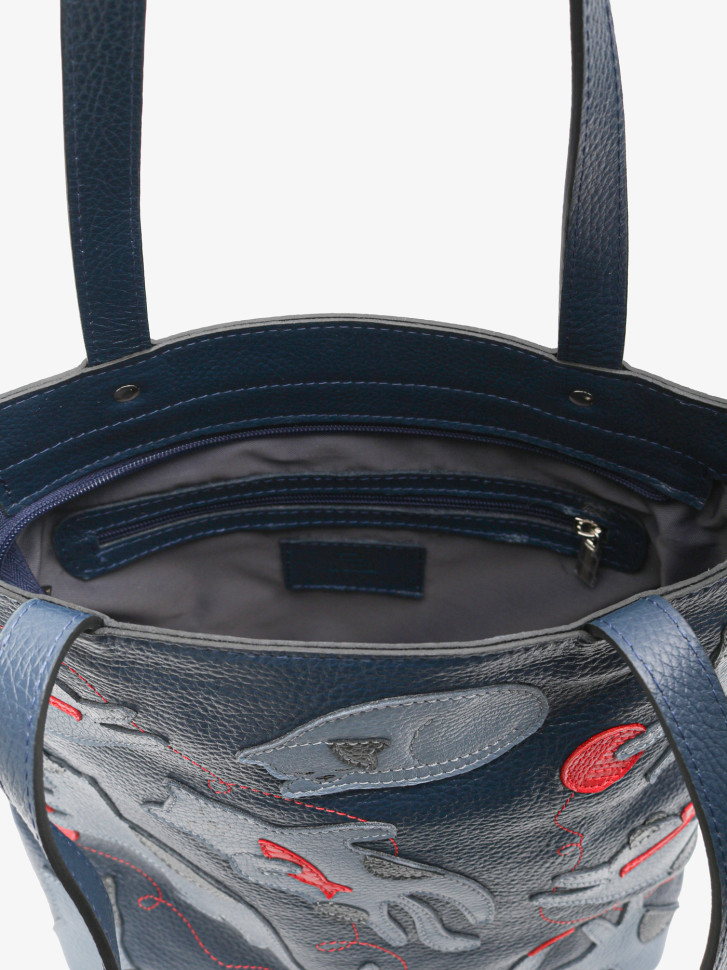 Сумка женская Protege, ДС-517-284 Кот №52 синий флотер