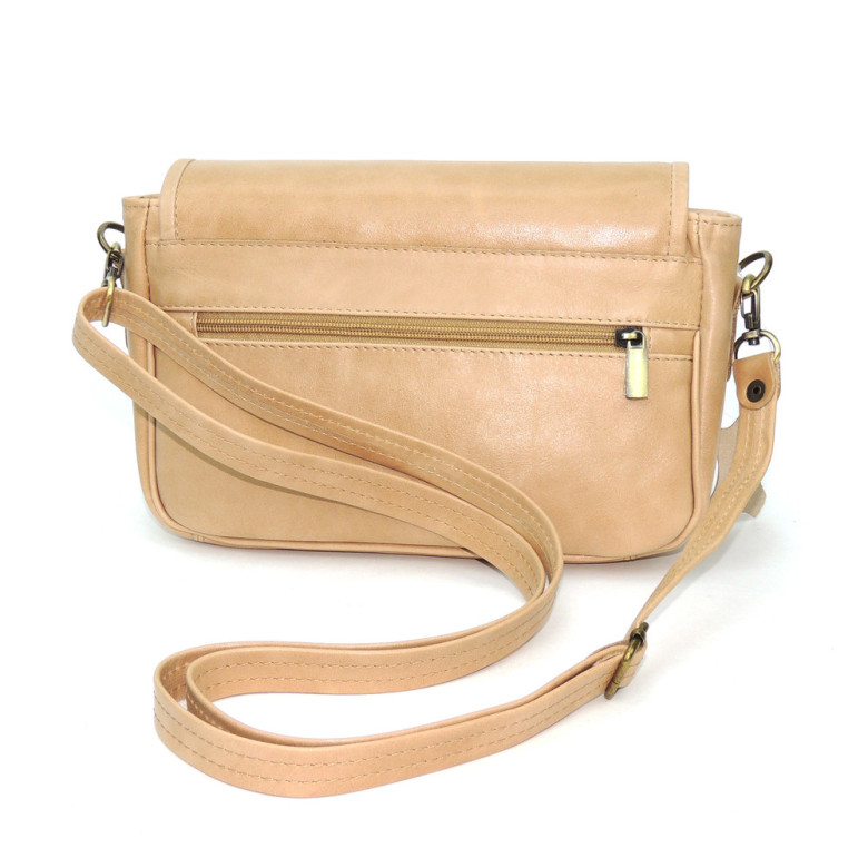 Бежевая женская кожаная сумка Natalia Kalinovskaya «Лана» С93