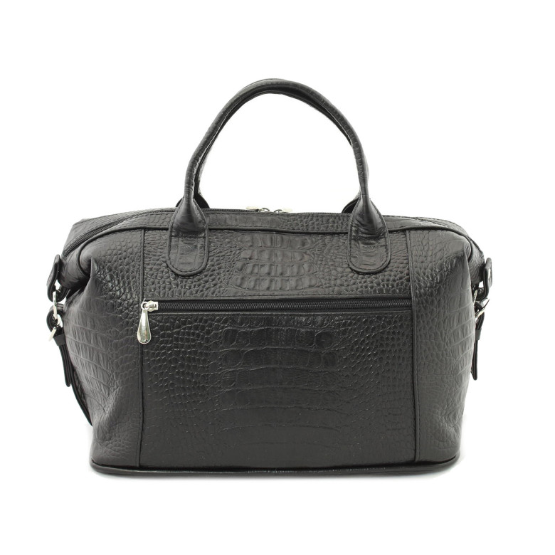 Сумка-саквояж Protege, ДС-195-156 Техно чёрная/бордо рептилия