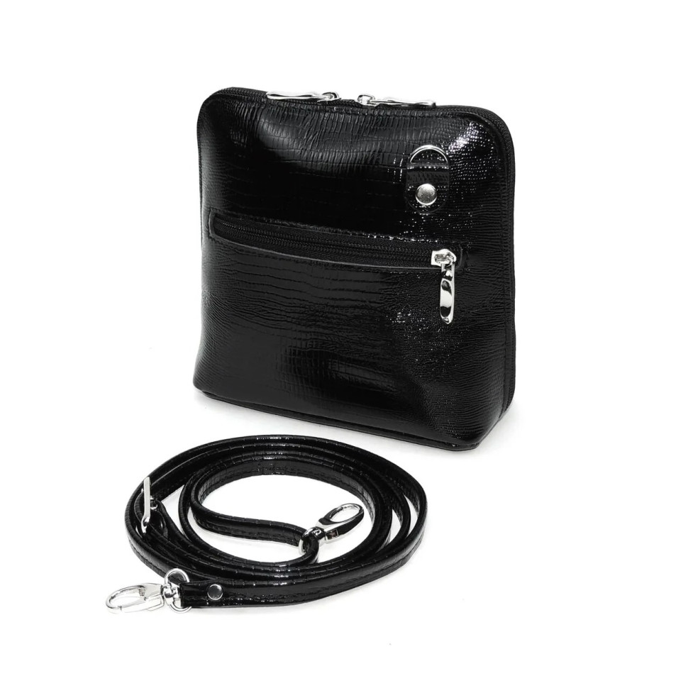 Сумка женская Natalia Kalinovskaya С 83р.911 «Бенте» чёрная рептилия