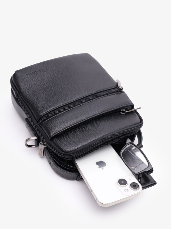 Сумка мужская Cantlor Ж03-G1312S-5 черная Сумка мужская Cantlor Ж03-G1312S-5 черная