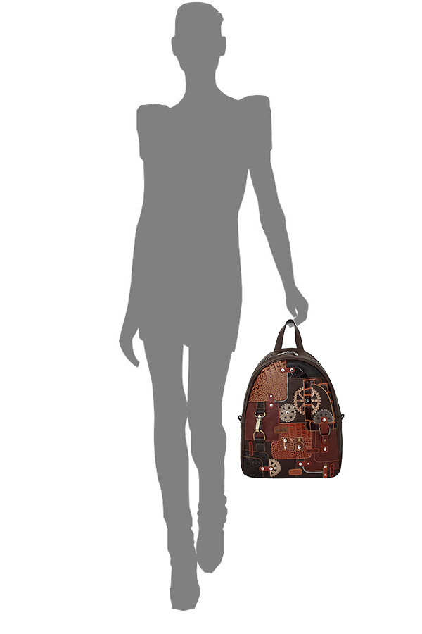 Рюкзак женский Protege, ДС-362-170 "Техно" чёрно-синий рептилия