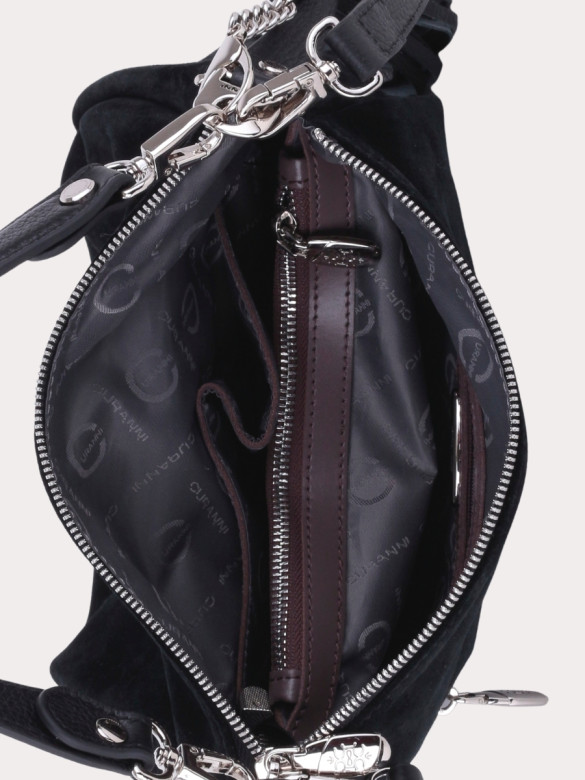 Сумка Curanni 2544 чёрная замша