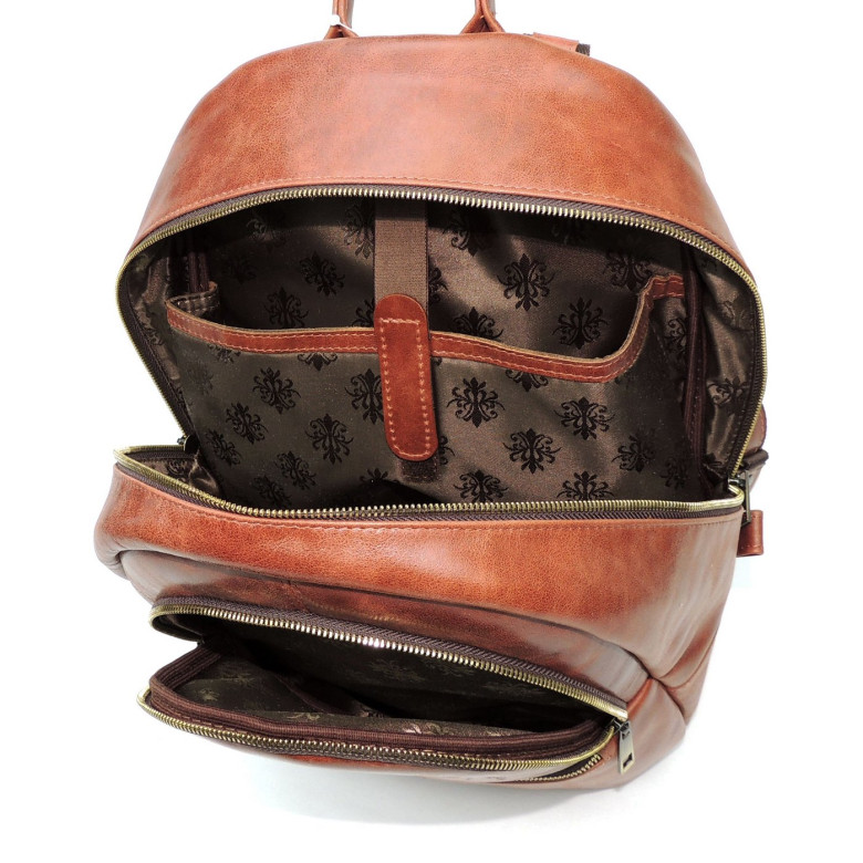 Рюкзак женский Natalia Kalinovskaya, Р43-602 «Като» рыжий/коричневый