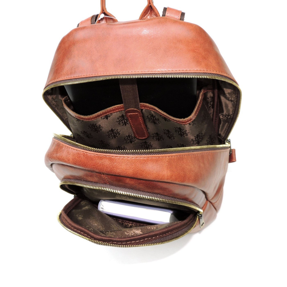 Рюкзак женский Natalia Kalinovskaya, Р43-602 «Като» рыжий/коричневый