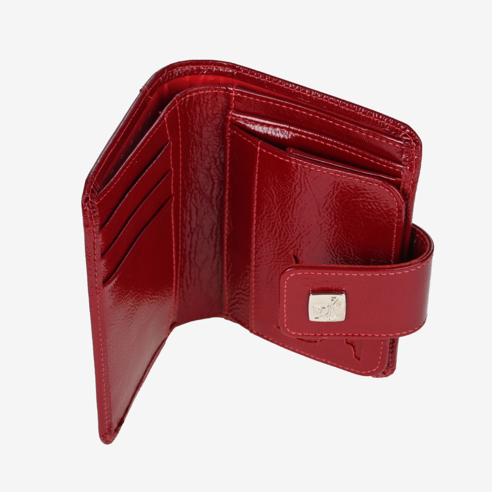 Портмоне женское 02-273-0951 бордо лак