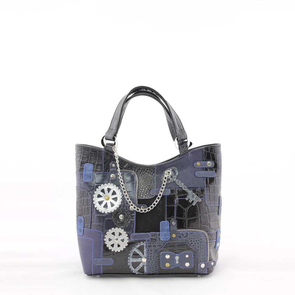 Сумка женская Protege, ДС-189-125, "Техно" черно-синяя