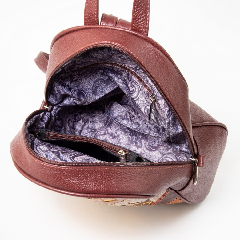 Кожаный рюкзак Protege, 348-181 "Техно" синий флотер