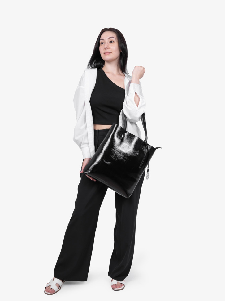 Сумка женская Baggins KDL-1300 лак черная
