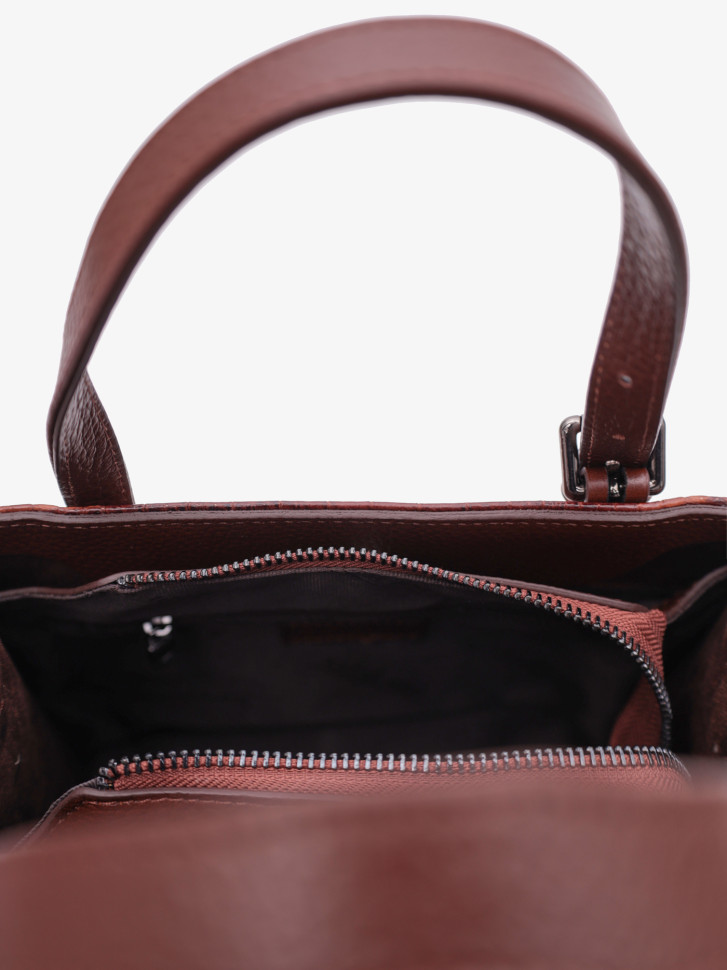 Сумка женская Karya 2402 коричневый крокодил