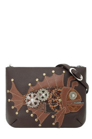 Сумка женская Protege, ДС-261-151 Рыба техно - мокко-кирпич Сумка женская Protege, ДС-261-151 Рыба техно - мокко-кирпич