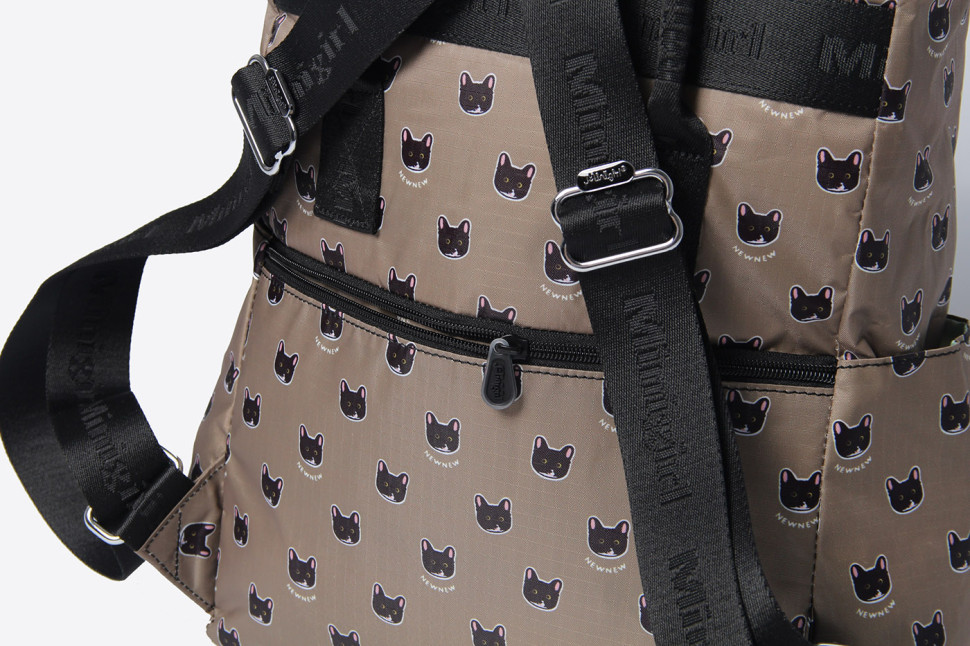 Сумка-рюкзак Minigirl 20175 коты коричневая