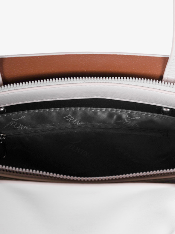 Сумка женская Baggins KDL-1300 лак светло-серая