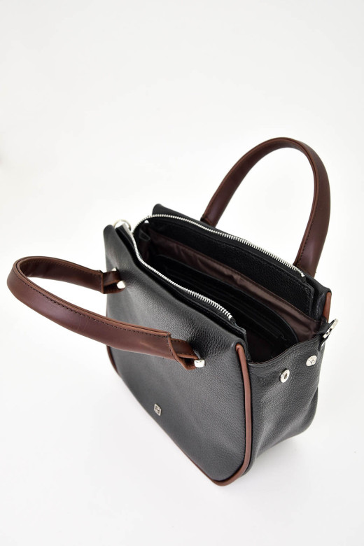 Сумка Protege Ц-558/2 черный флотер+коричневый пулл-ап Сумка Protege Ц-558/2 черный флотер+коричневый пулл-ап