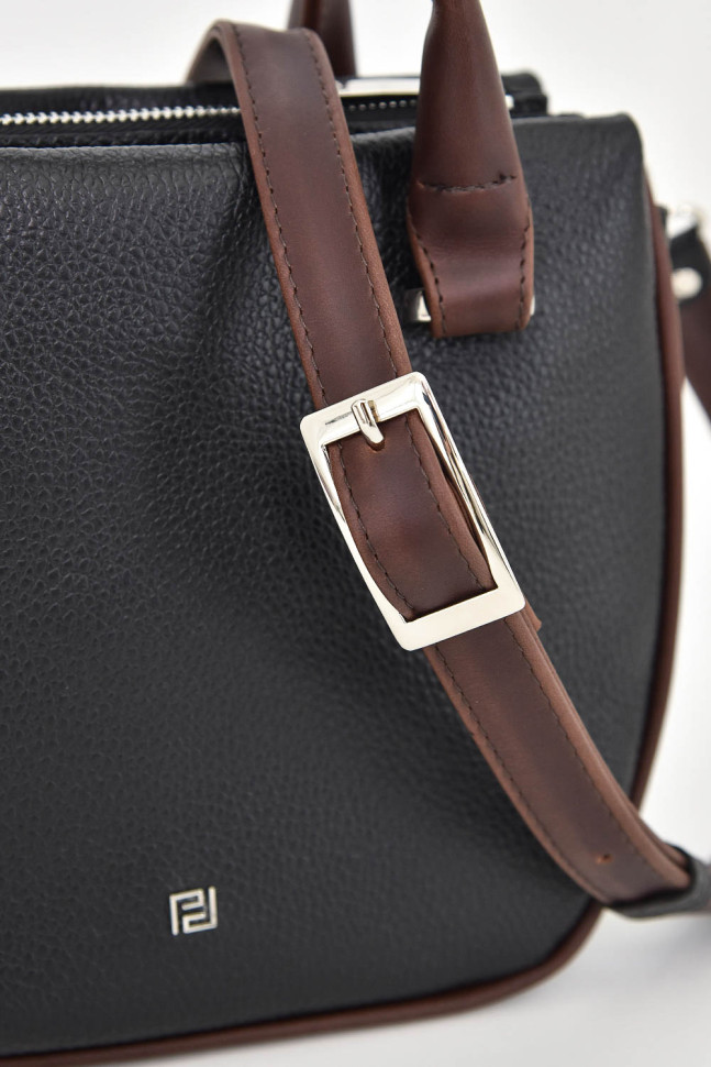 Сумка Protege Ц-558/2 черный флотер+коричневый пулл-ап