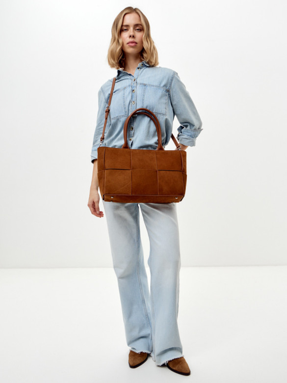 Сумка Curanni 9847 замша рыжая